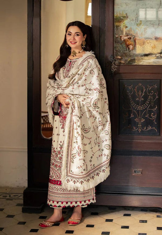 ASIM JOFA dhanak embroidered & embroidered shawl luxury unstitched 3pc