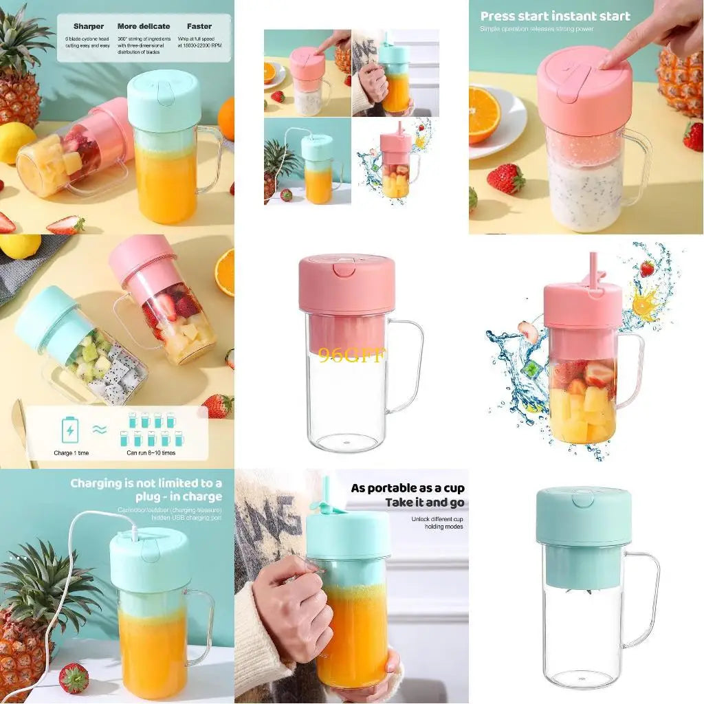 Rechargeable Fruit Juicer Portable Fruit Waterproof Plastic Material