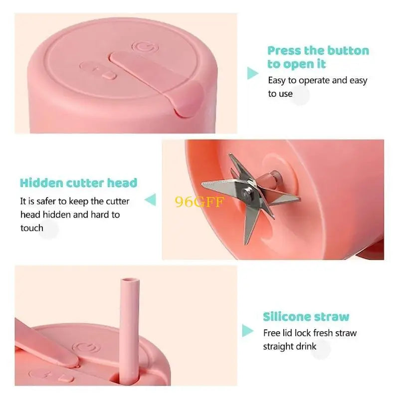 Rechargeable Fruit Juicer Portable Fruit Waterproof Plastic Material