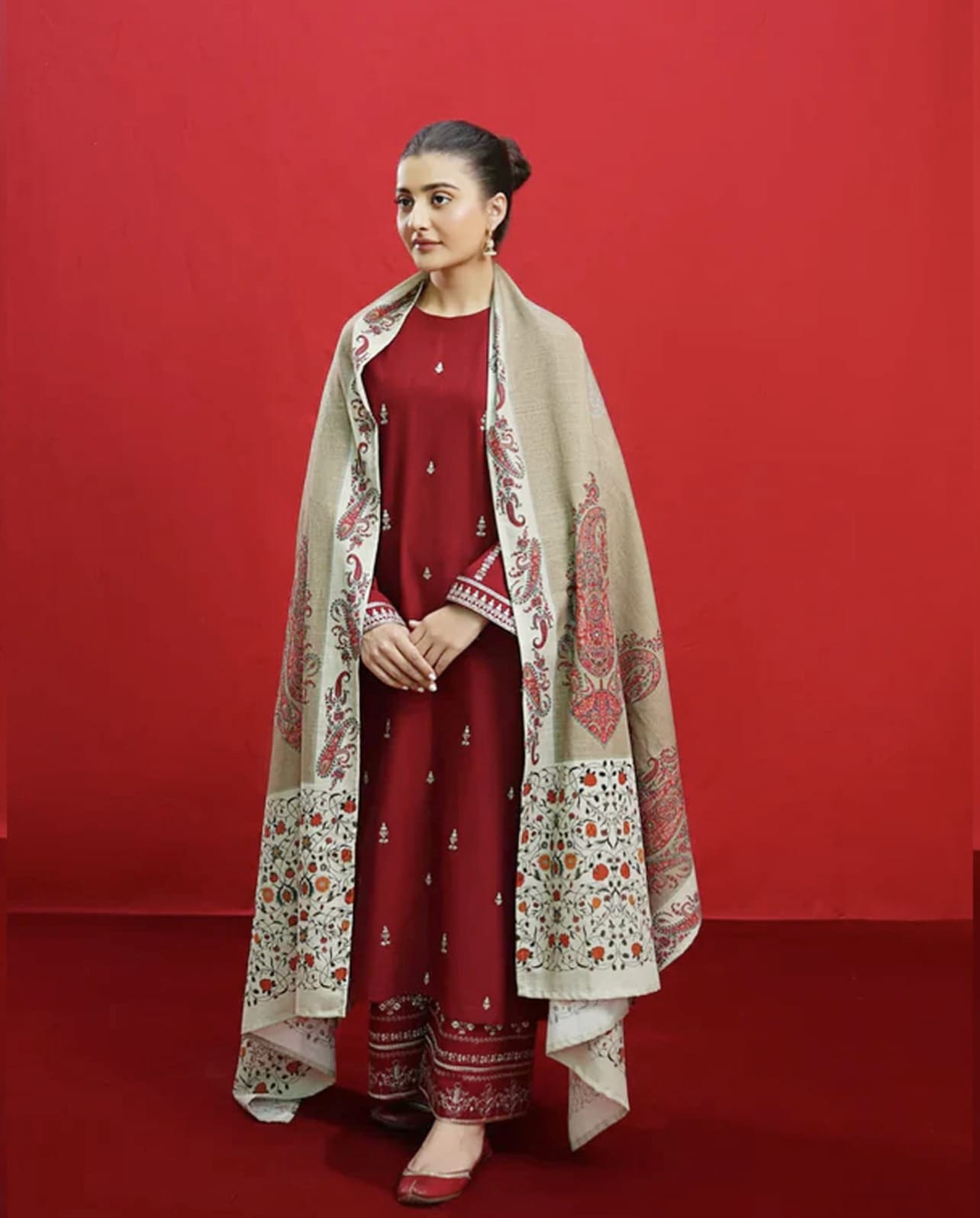 URGE dhanak embroidered unstitched 3pc