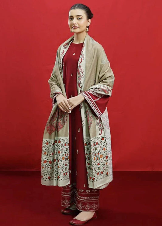 URGE dhanak embroidered unstitched 3pc