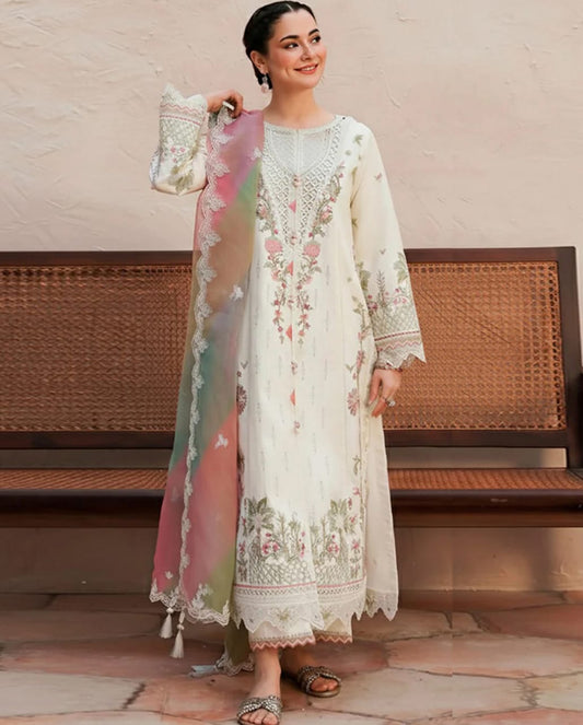 COCO dhanak embroiderd luxury unstitched 3pc