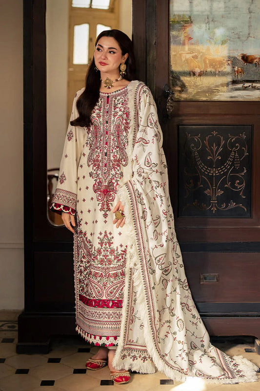 ASIM JOFA dhanak embroidered &amp; embroidered shawl luxury unstitched 3pc