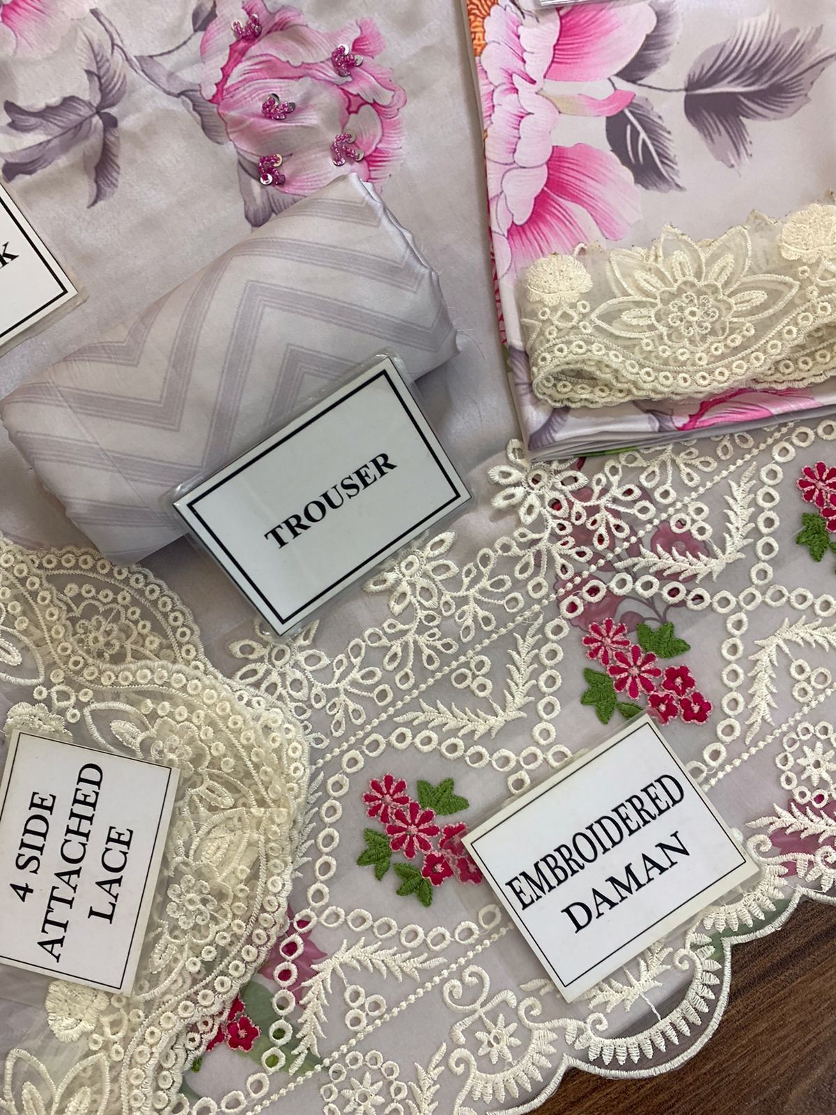 ASIFA NABEEL shamooz silk embroidered hand emblishment luxury unstitched 3pc