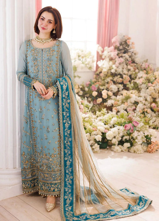 CHARIZAM chiffon embroidered hand embellished luxury unstitched 3pc