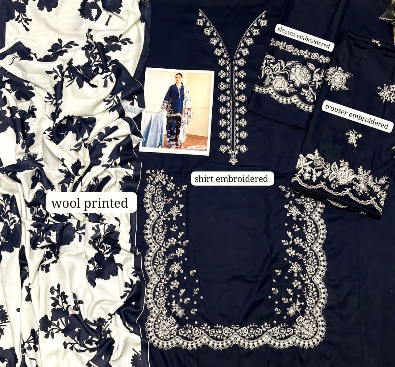 ZARA SHAJAHAN dhanak embroidered luxury unstitched 3pc